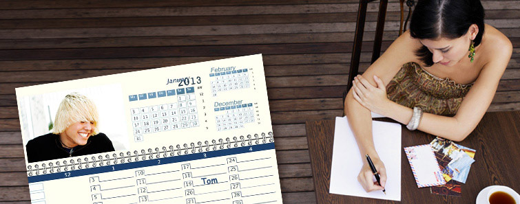 12 x 4 Appointment Calendar