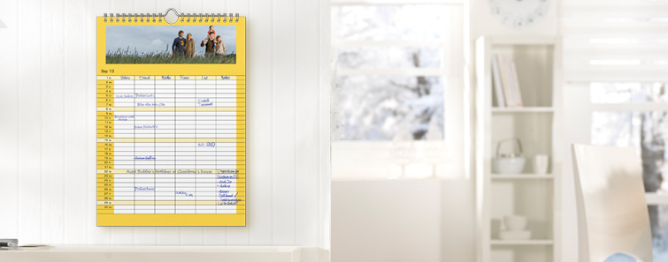 8 x 11 Family Calendar
